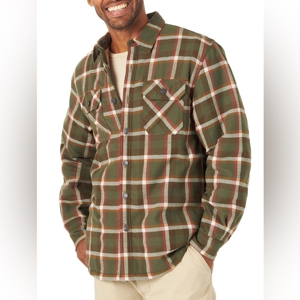 Wrangler‎ Men's plaid shirt jacket country Heavyweight Sherpa-Lined cabincore